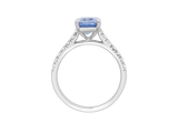 Front view of Ceylon Sapphire Engagement Ring