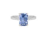 Gem view of Ceylon Sapphire Engagement Ring