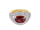 A.G custom random pave diamond and Ruby.