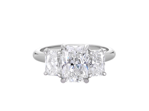 A.G radiant cut trilogy with half round band.