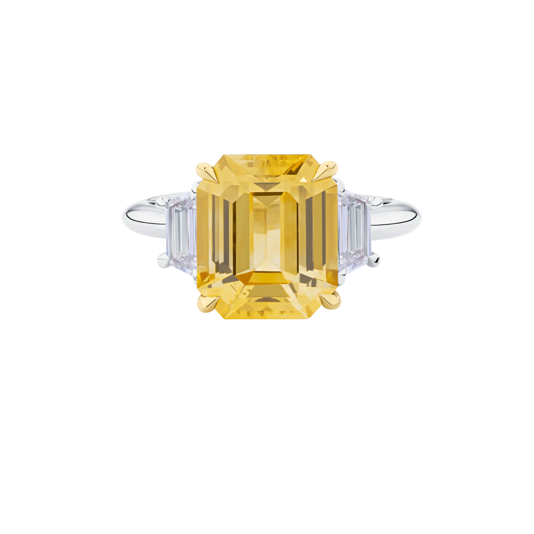 6ct Yellow Sapphire and Diamond Ring