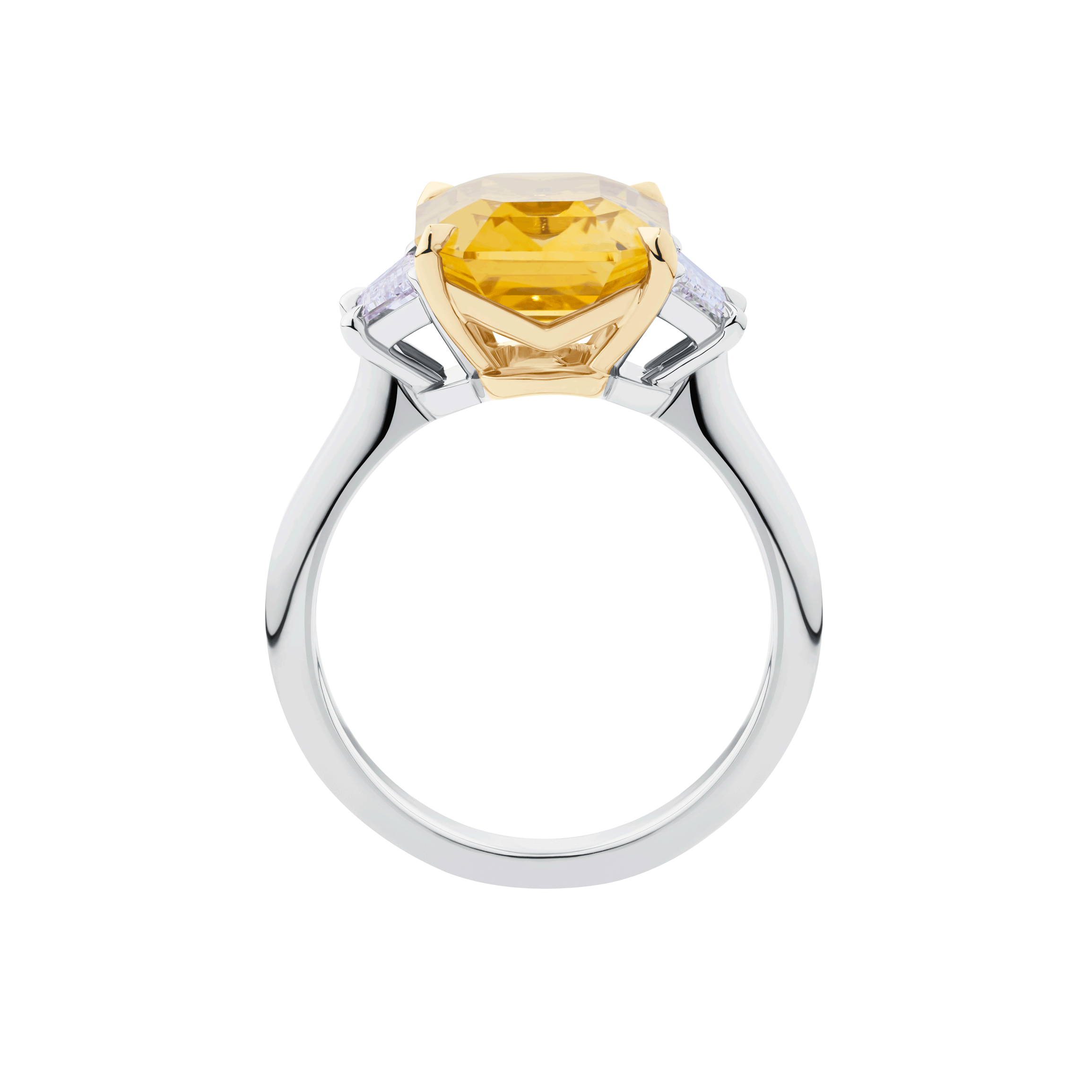 6ct Yellow Sapphire and Diamond Ring