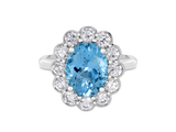 Gem view of Aquamarine Cluster Ring