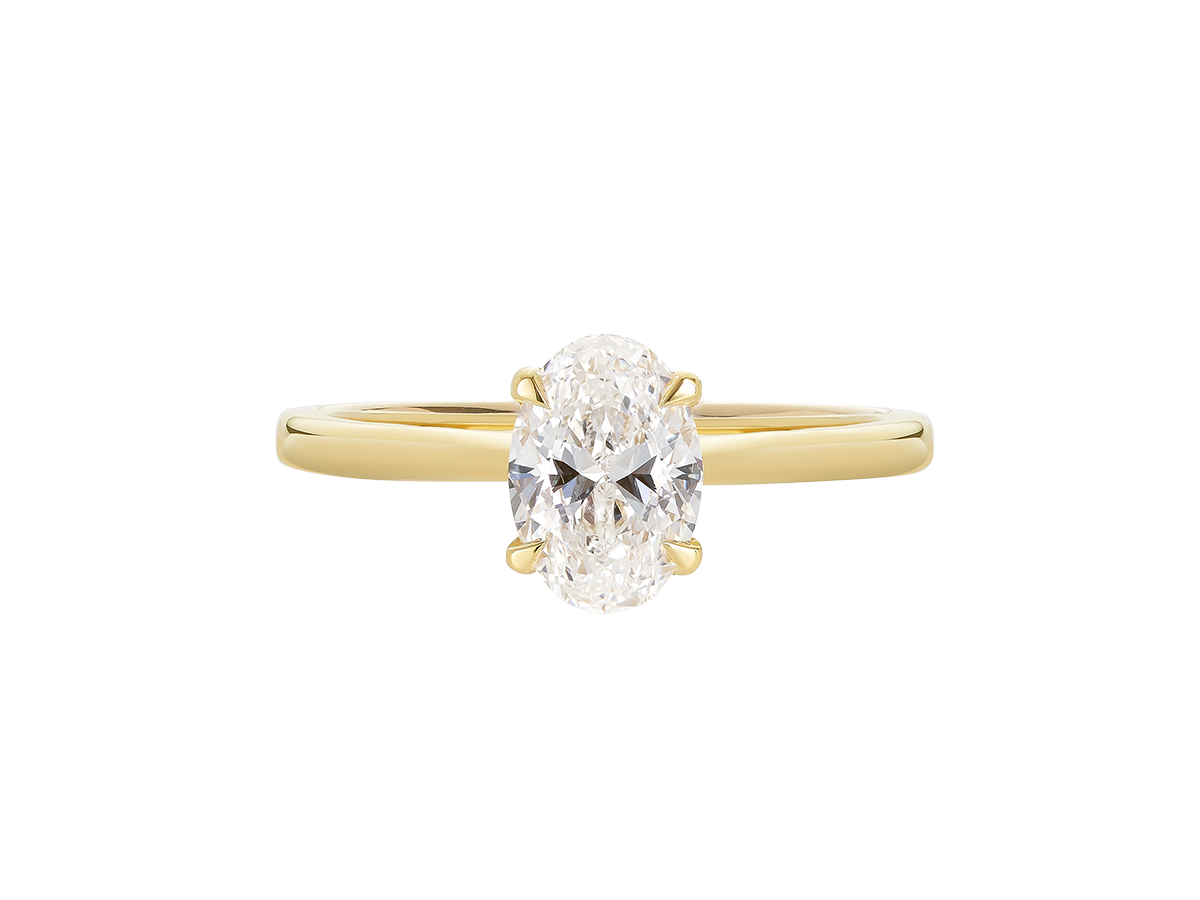 1ct Oval Cut Diamond Hidden Halo