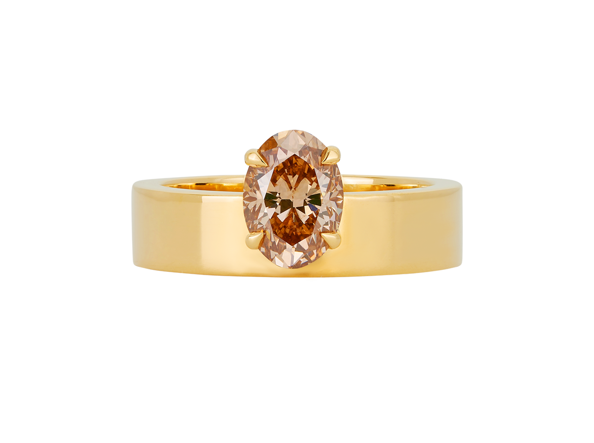 Champagne Diamond Cigar Ring