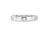 A.G Designer Jeweller signature custom designed hammer set oval cut diamond wedding ring.