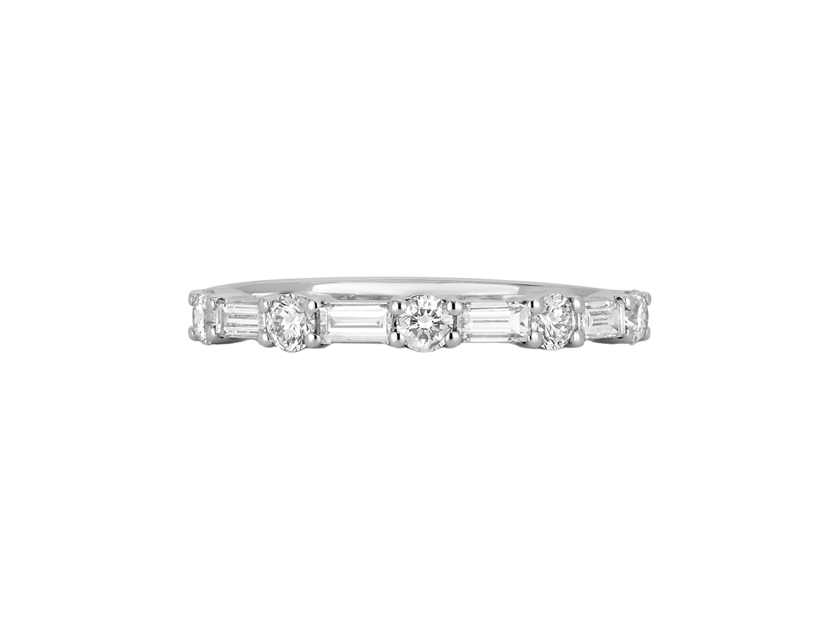 A.G alternating diamond wedding band.