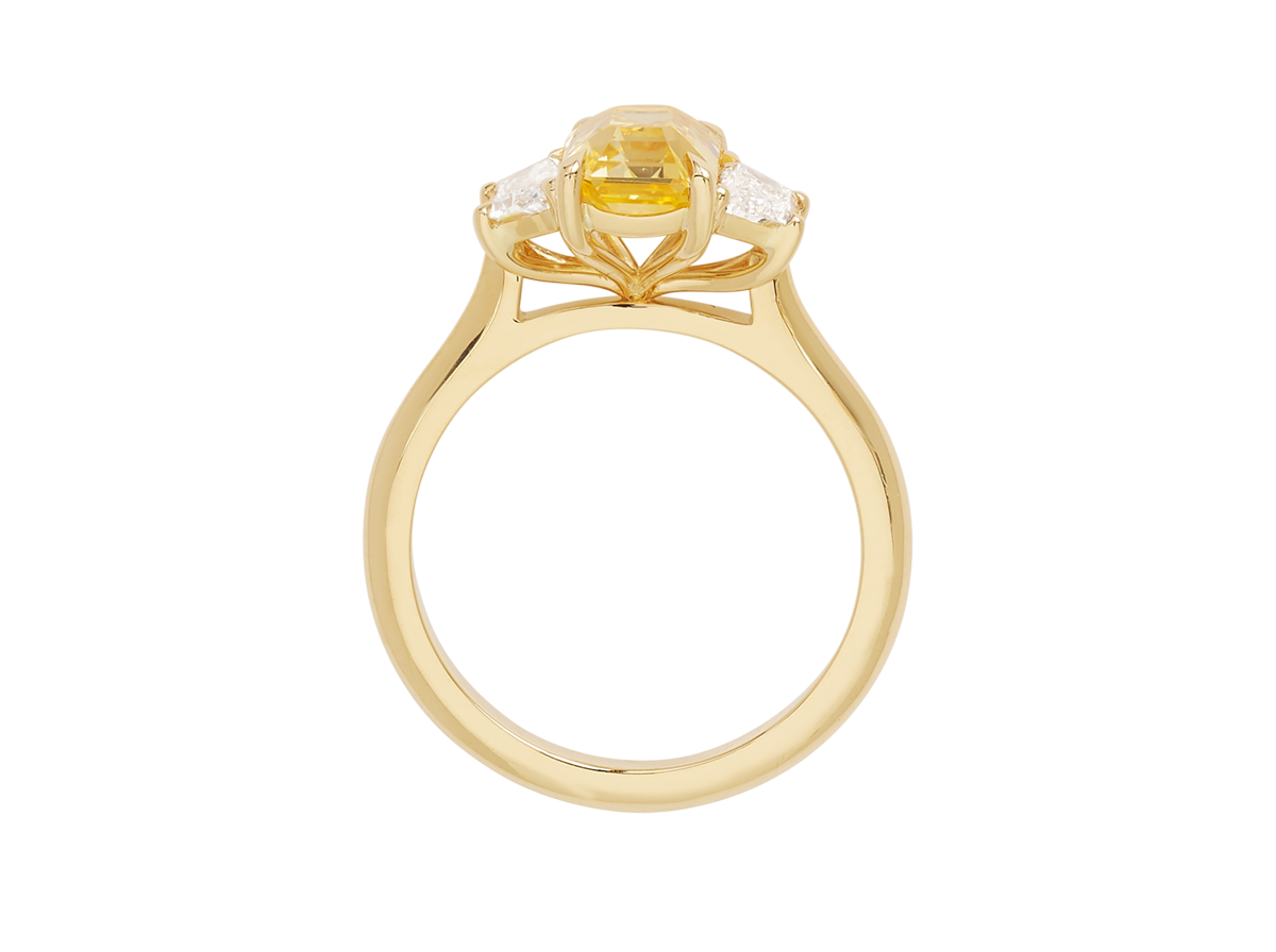 2ct Yellow Sapphire and Diamond Ring