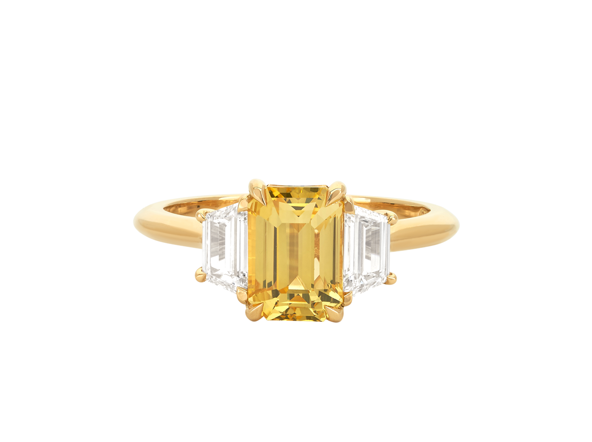 2ct Yellow Sapphire and Diamond Ring