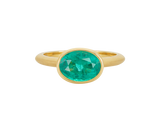 A.G 1.79ct oval cut Zambian emerald ring