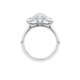 2ct Oval Cut Diamond Trilogy Engagement Ring