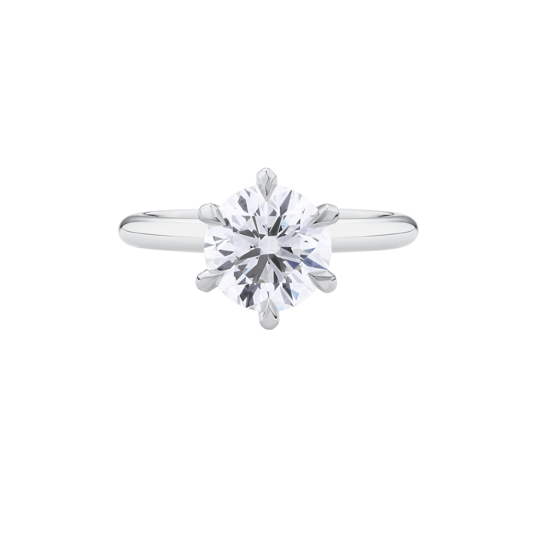 2ct Round Brilliant Cut Diamond Solitaire | Platinum