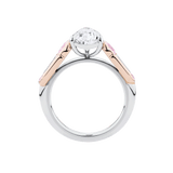 Pear Cut Diamond and Pink Diamond Ring