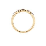 Emerald Cut Champagne Diamond Bezel Eternity Band