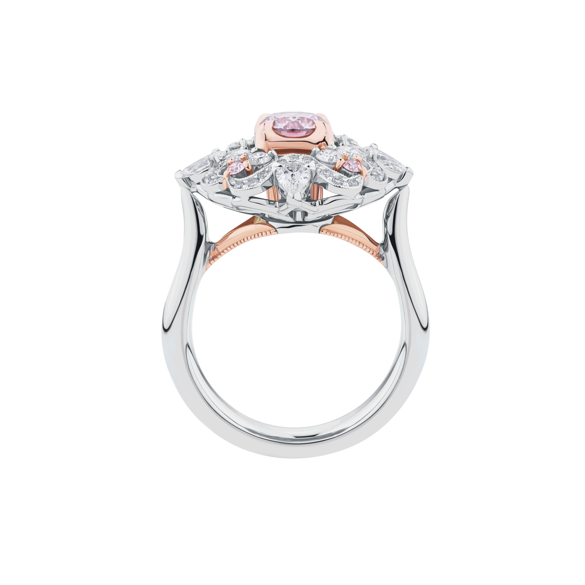 Art Nouveau-Style Cluster Ring