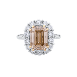 4.31ct Champagne Diamond Cluster Ring