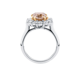 4.31ct Champagne Diamond Cluster Ring