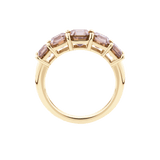 3.43ct Asscher Cut Champagne Diamond Eternity Band
