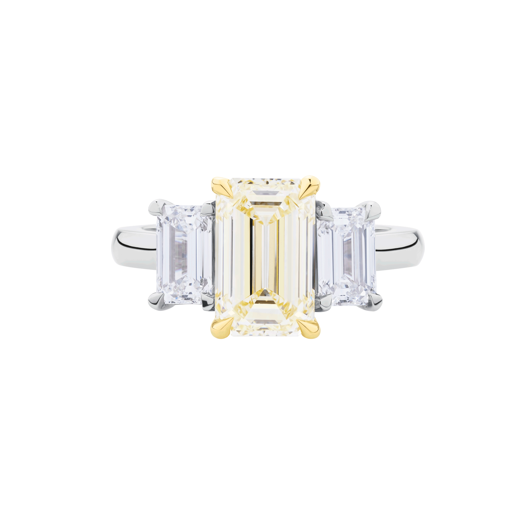 Light Fancy Yellow Trilogy Engagement Ring