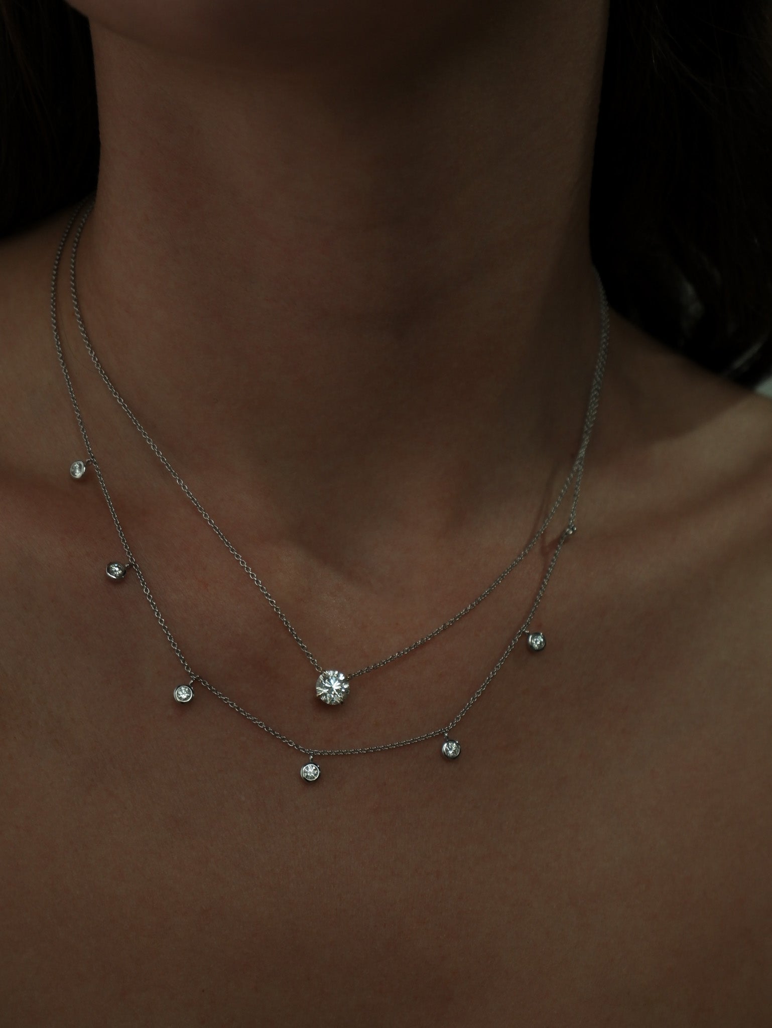 1ct Floating Diamond Pendant