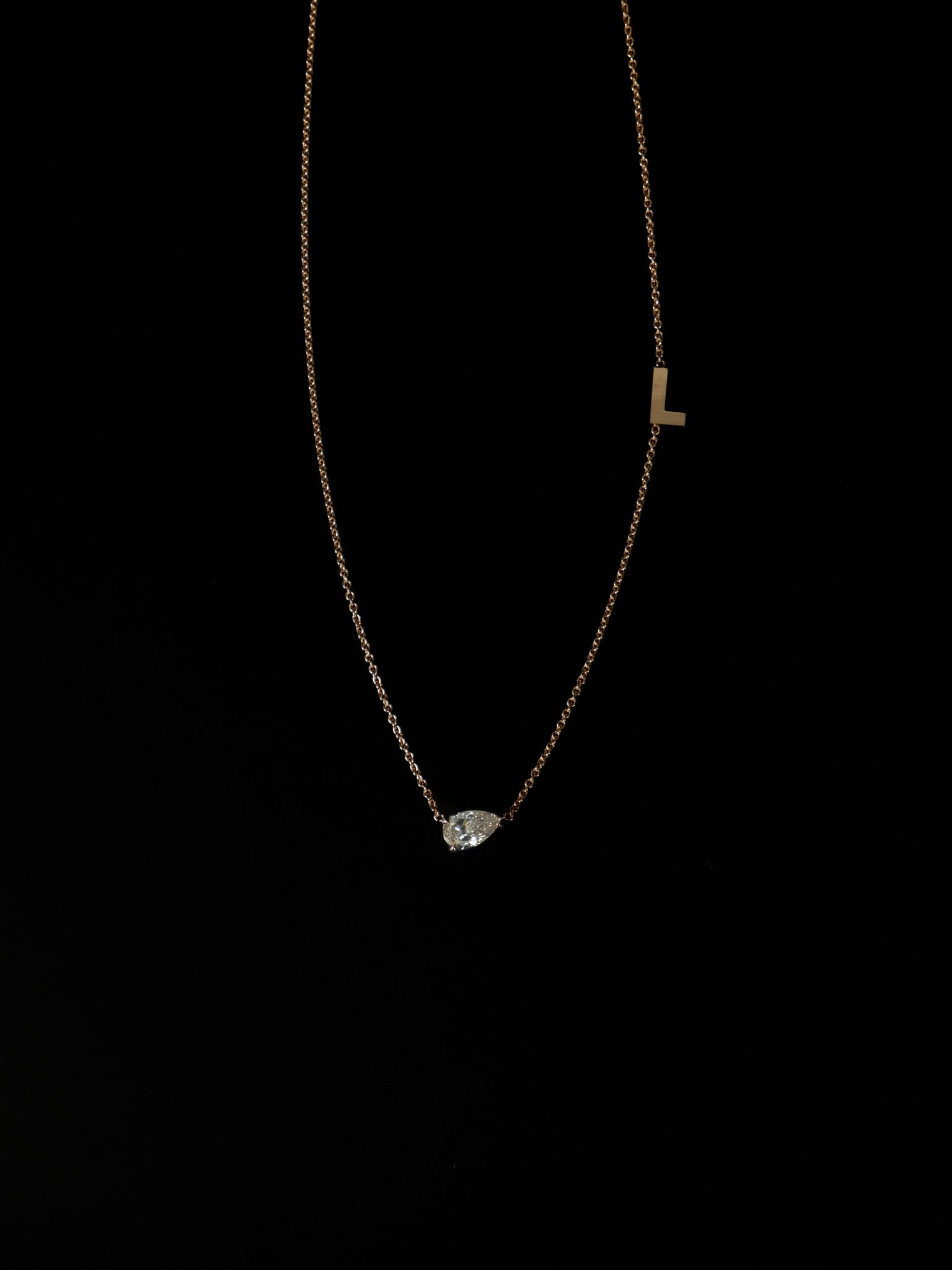 Diamond Pendant with Petit Letters