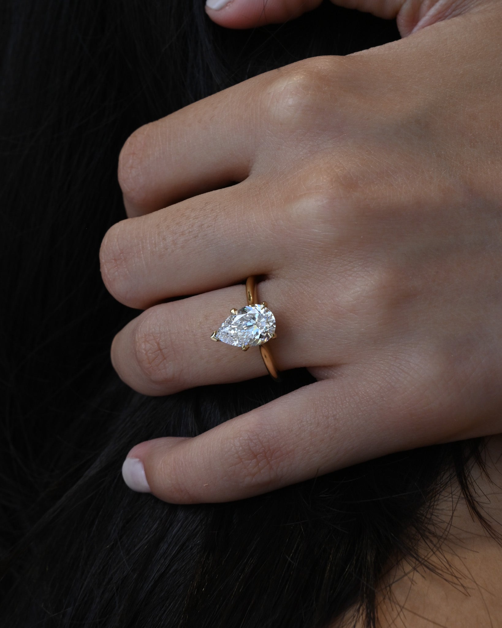 2.25ct Pear Cut Diamond Solitaire