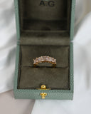 3.43ct Asscher Cut Champagne Diamond Eternity Band