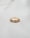 3.43ct Asscher Cut Champagne Diamond Eternity Band