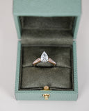 Pear Cut Diamond and Pink Diamond Ring