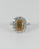 4.31ct Champagne Diamond Cluster Ring