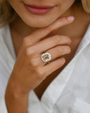 4.31ct Champagne Diamond Cluster Ring