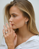 Emerald Cut Diamond Hoops