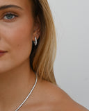 Pave Diamond Hoops