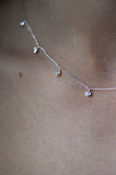 Diamond Drop Necklace | White
