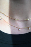 Diamond Drop Necklace | Yellow