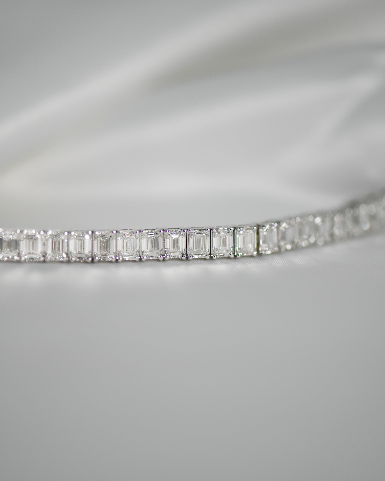 Emerald Cut Diamond Tennis Bracelet