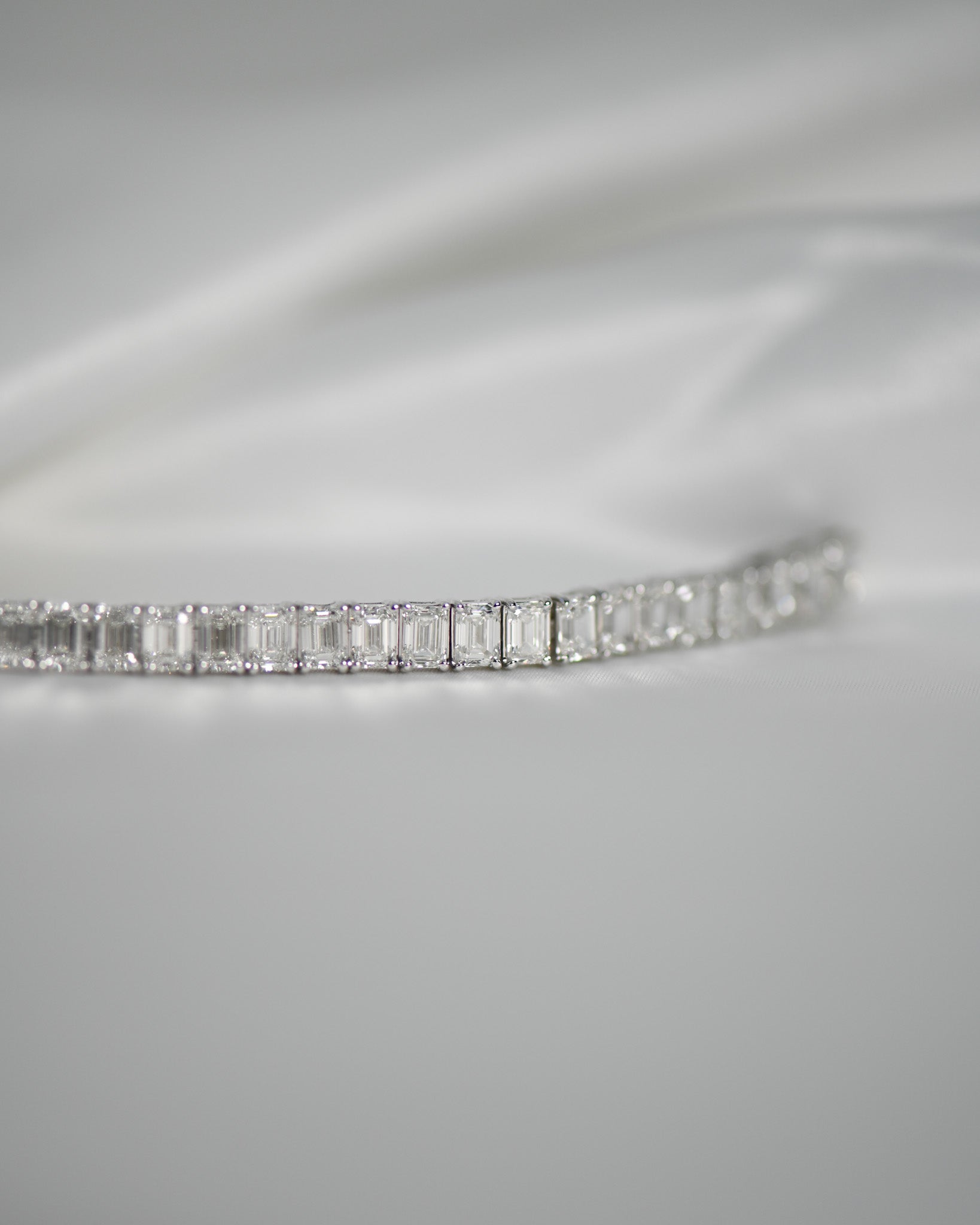 Emerald Cut Diamond Tennis Bracelet