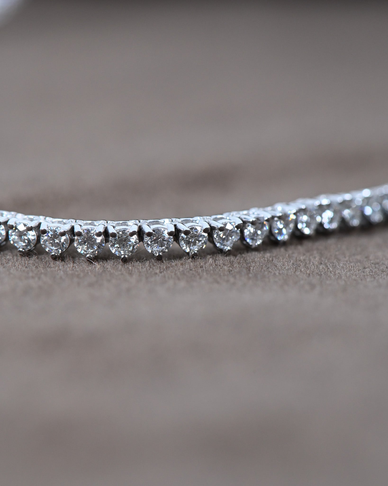 Tri Claw Diamond Tennis Necklace