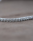 Tri Claw Diamond Tennis Necklace