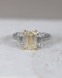 Light Fancy Yellow Trilogy Engagement Ring