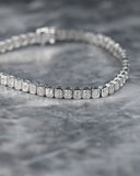 Emerald Cut Diamond Bezel Bracelet