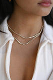 Bezel Set Round Diamond Tennis Necklace
