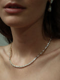 Diamond Duo Bezel Set Tennis Necklace