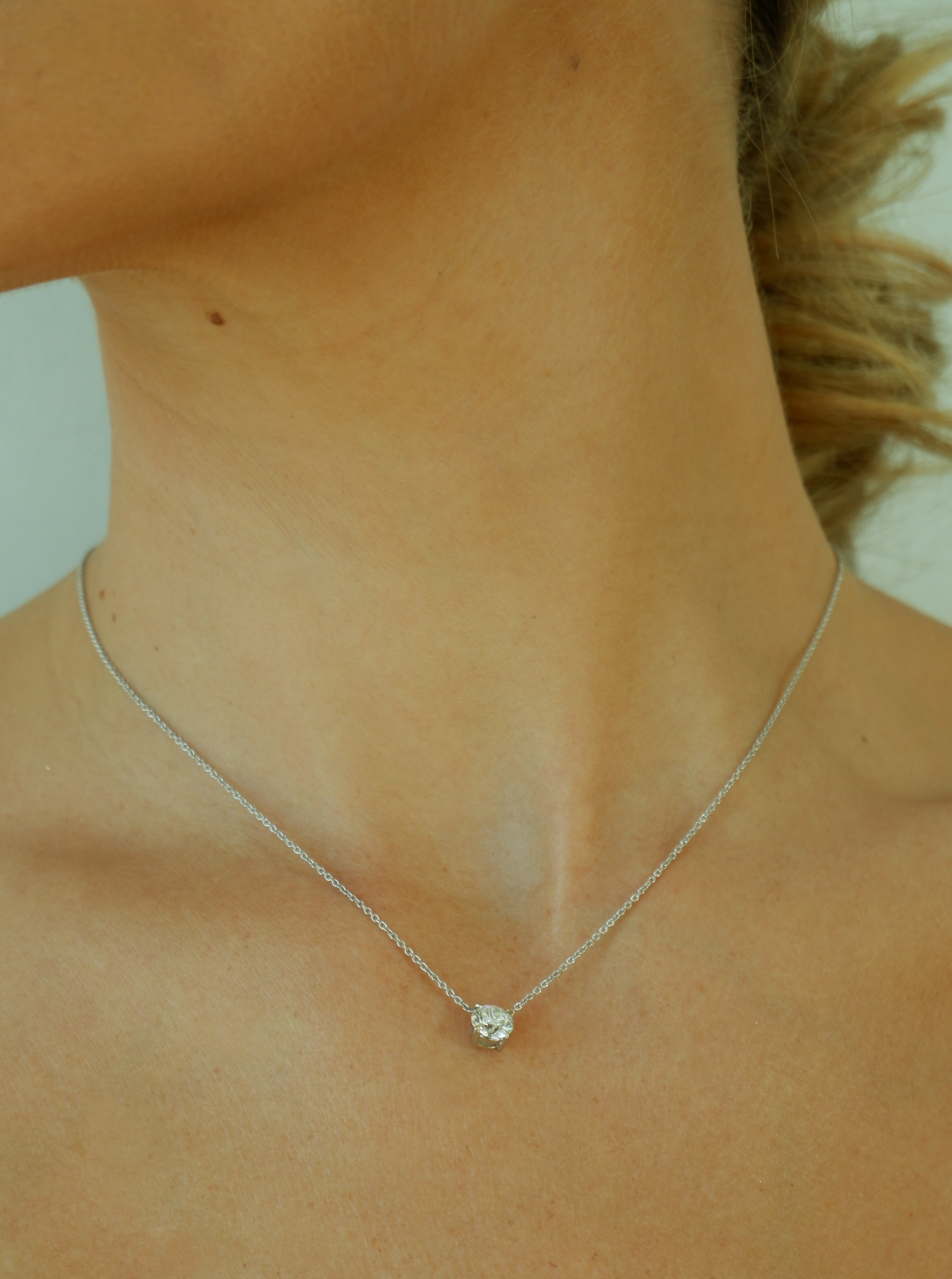 1ct Floating Diamond Pendant