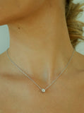 1ct Floating Diamond Pendant