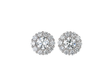1ct Diamond Halo Studs