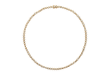 Bezel Set Round Diamond Tennis Necklace