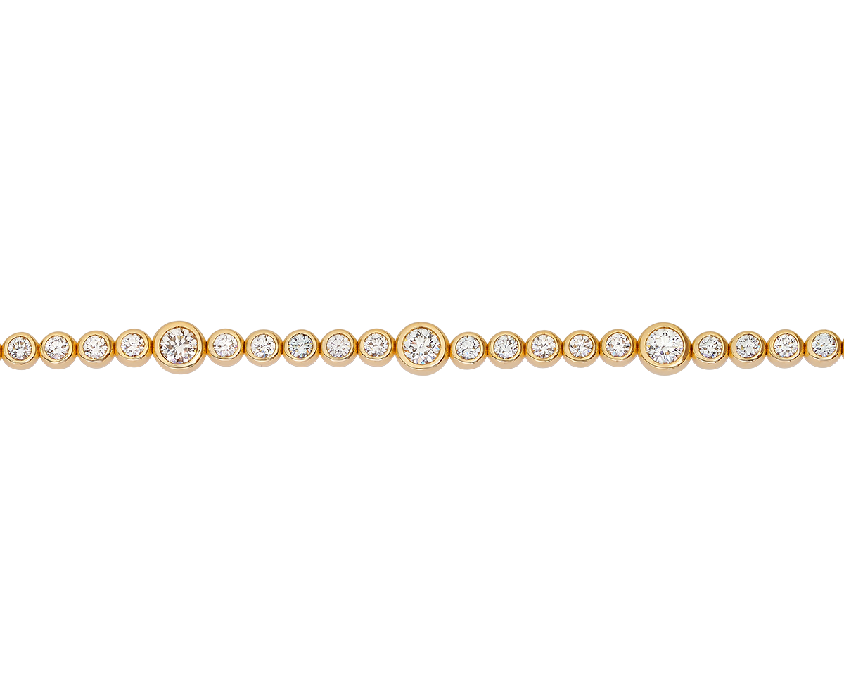 Graduated Diamond Bezel Set Bracelet