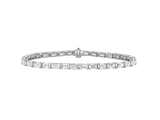15ct Emerald Cut Diamond Tennis Bracelet