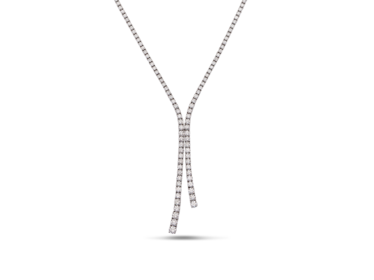 Tassel Diamond Tennis Necklace